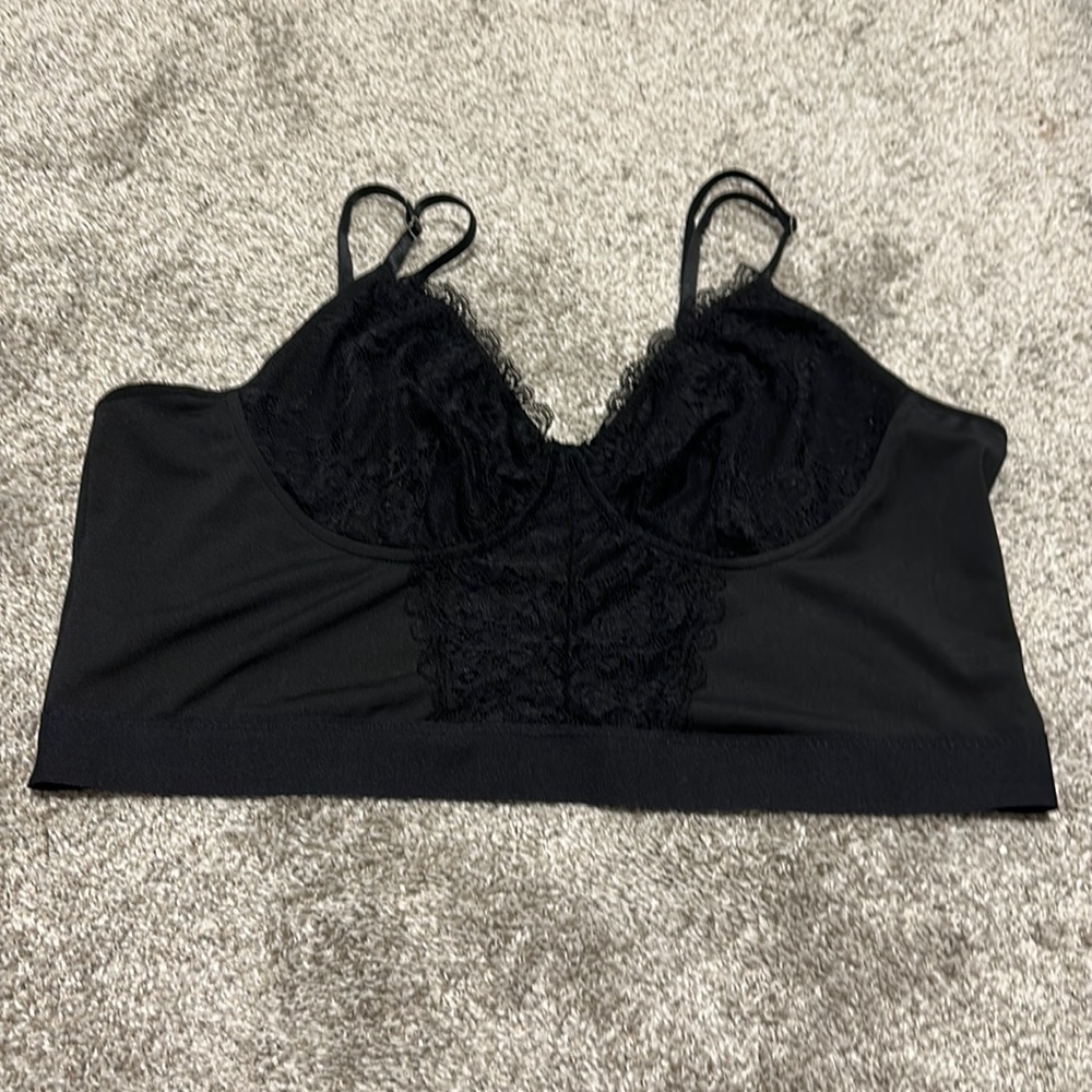 Black Lacey crop top